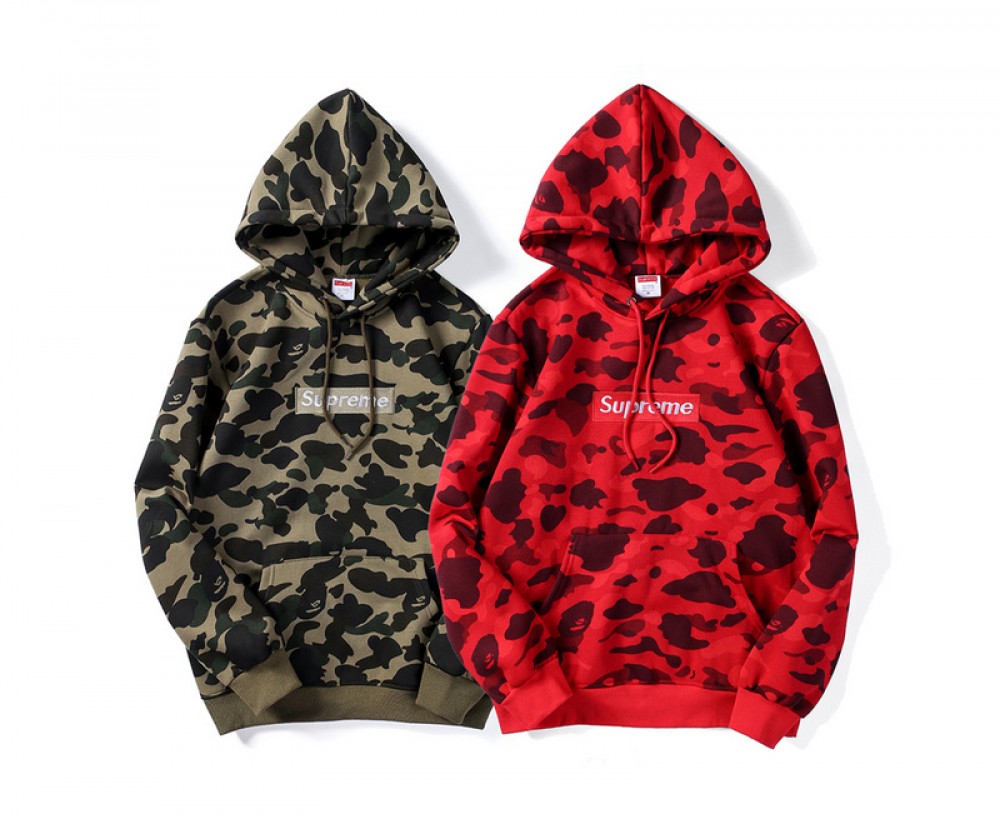 Supreme x bape store hoodie